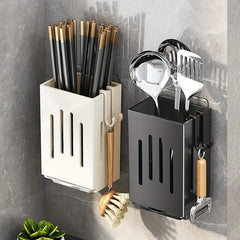 1pc/2pcs Wall-mounted Chopstick Holder for Home Kitchen Sink Chopsticks