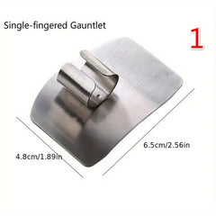 1pc Metal Vegetable Slicing Finger Guard, Manual Single-Fingered Gauntlet