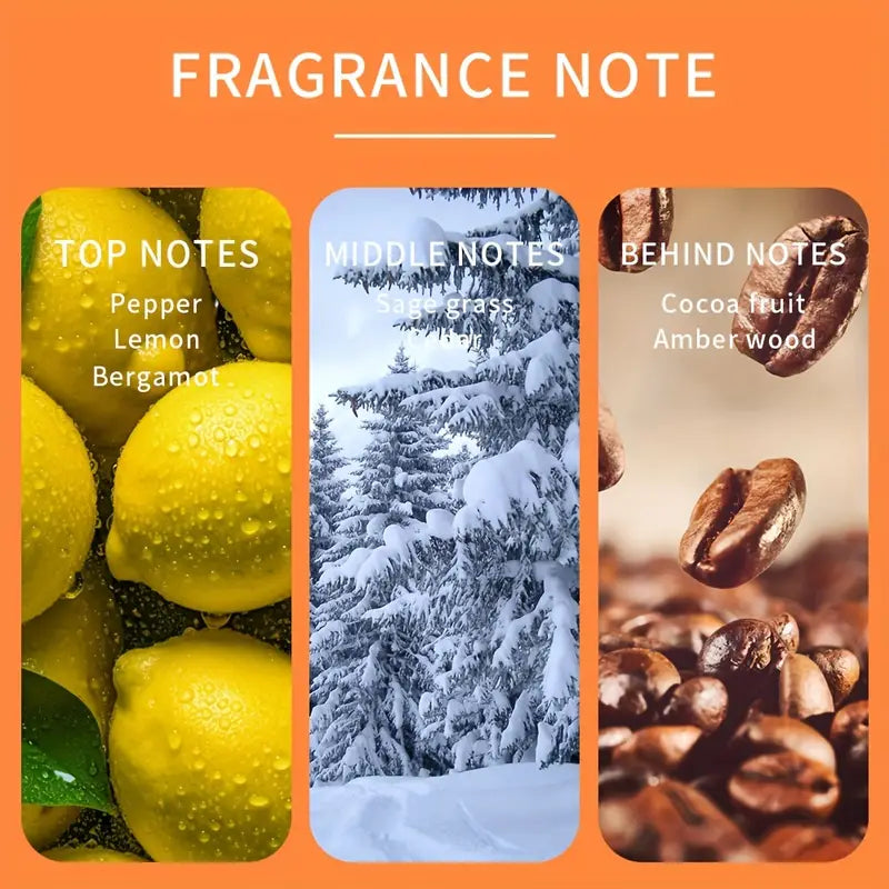 Men's 3.4oz Eau De Parfum - Refreshing & Long-Lasting Spicy Woody Scent, Perfect for Dates & Casual Attire, Ideal Gift
