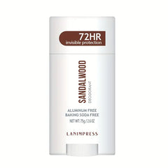 Lanimpress Sandalwood Deodorant Stick 75g - 72HR Invisible Protection, Unisex-Adult, Aluminum & Baking Soda Free